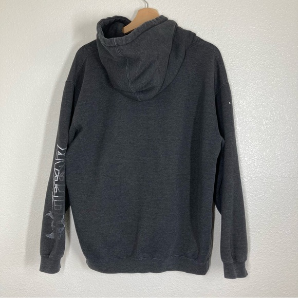 No Fear Hoodie Y2K Mens Medium Grunge Skate  Dark Gray Tribal - Picture 8 of 16